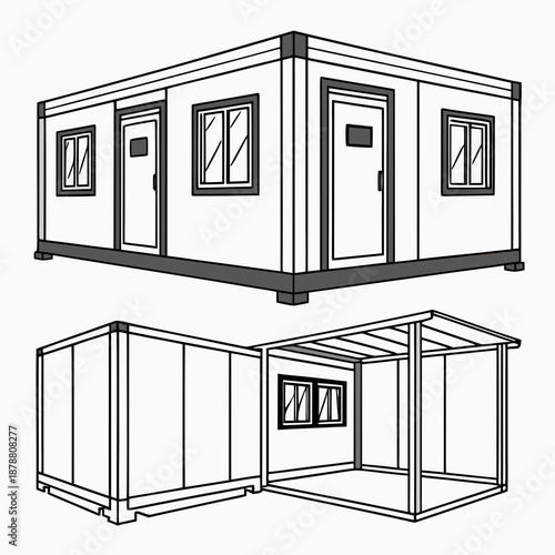 Portable Modular Building Technology with Foldable Design for Easy Transportation and Quick Deployment