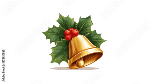 christmas bell isolated on white background 