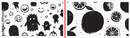 Citrus Orange Slice Pattern, Fresh Lemon Fruit Illustration, Tropical Vitamin Drawing, Healthy Juice Sketch, Summer Fruit Art, Kitchen Decor Design, Citrus Fruit Collection

