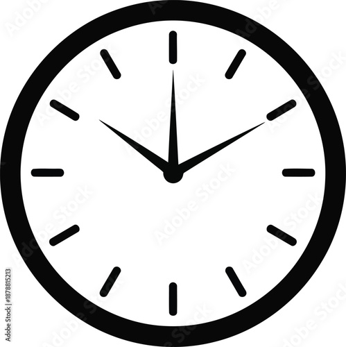 Clock face with hands showing time indicating punctual schedule management or timekeeping service