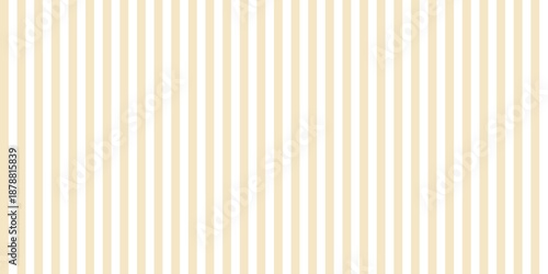 Seamless vertical stripes pattern in soft beige and white. Minimalist classic wallpaper, textile, and wrapping paper background design.