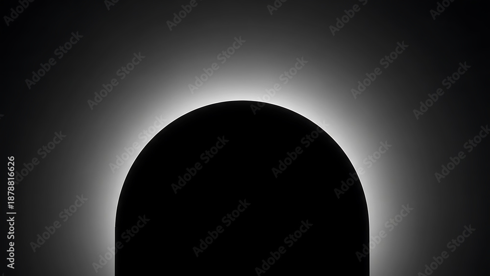 Fototapeta premium Abstract light and shadow play through an archway