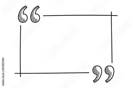 Hand Drawn Quotation Box With Sketchy Marker Style Frame