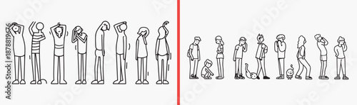 Professional Business People Collection Illustration Art, Hand Drawn Corporate Character Sketch Design, Office Employee Avatar Doodle Vector Clipart, Diverse Businessman Businesswoman Bundle Graphics,