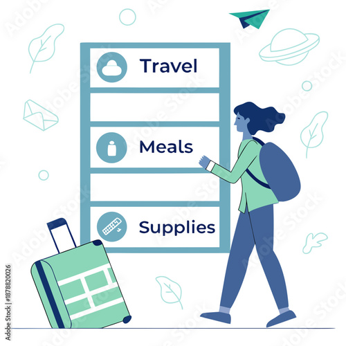 Travel planning illustration