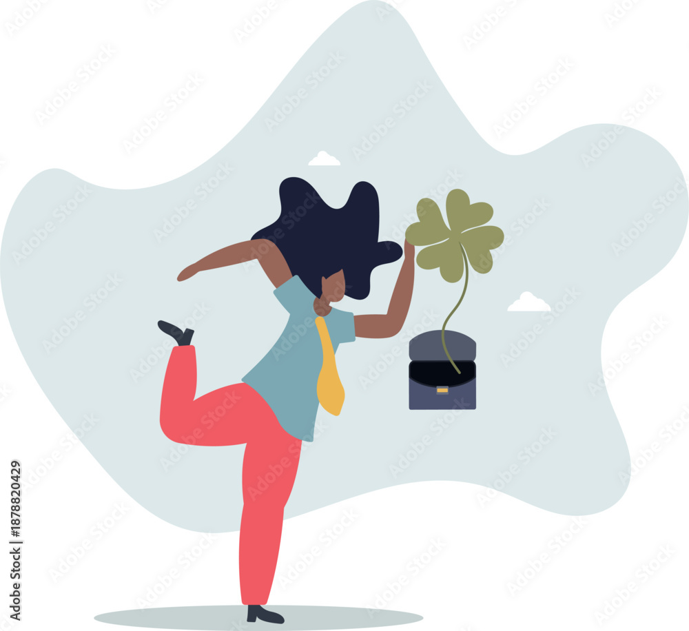 Fototapeta premium Plants that bring good luck. The concept of luck and success.