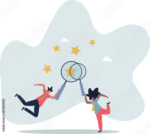 Business people study reviews. Feedback concept.