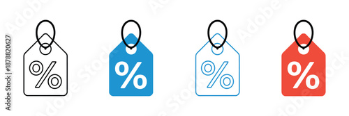 Discount Coupon black and white vector illustration of shopping tags, discount offers, and sale labels for retail and marketing design.