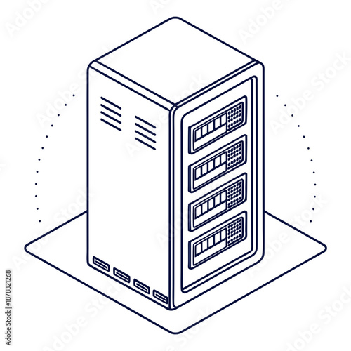 Server rack illustration