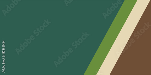 Abstract geometric background with diagonal stripes in green and brown tones.