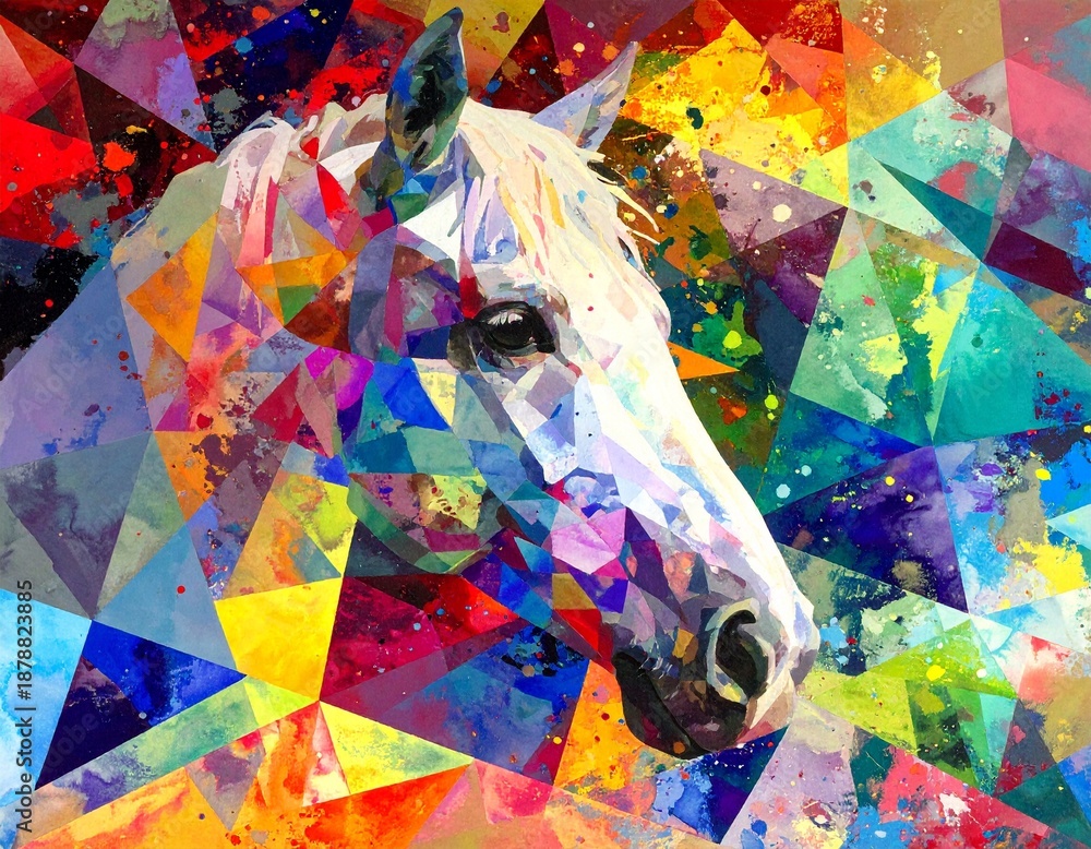 Fototapeta premium horse on the wall