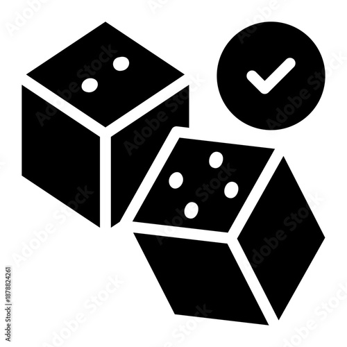 gambling glyph icon