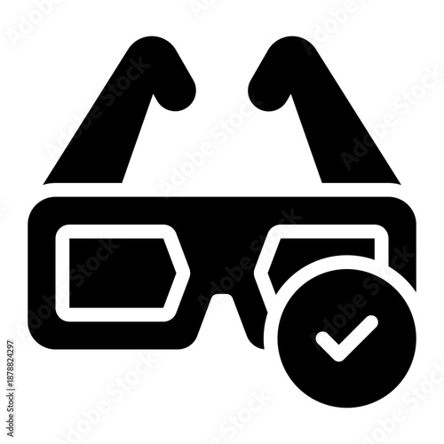 glasses glyph icon