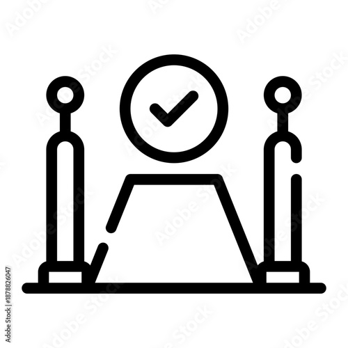 red carpet line icon