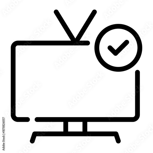 smart tv line icon