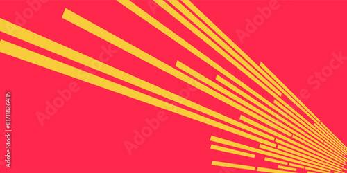 Comic book speed red yellow color lines isolated on background stripe and radial effect style for manga speed frame, superhero action, explosion background. Motion line effect, pop art. Vector 10 eps