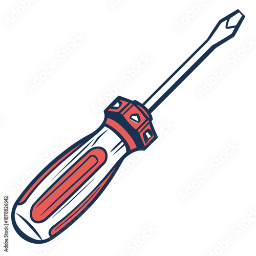 Red and blue screwdriver