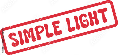 This bright red stamp illuminates the concept of simple light and understanding