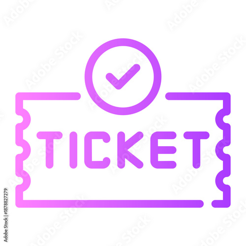 ticket gradient icon