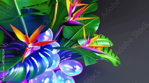 A bouquet of flowers with a pink ball in the middle