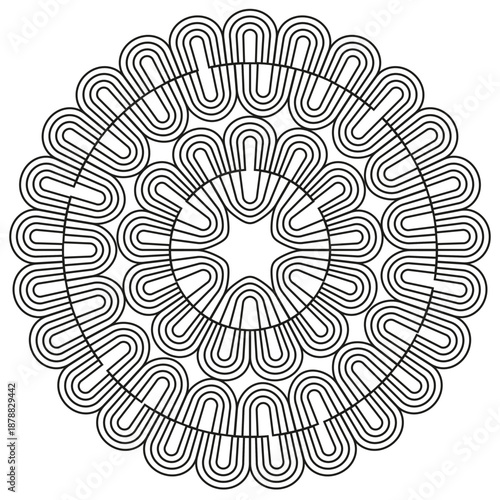 Guilloche rosette icon. Security seal pattern. Certificate watermark Vector. Money banknote art.
