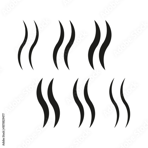 Heat wave icon. Steam line vector. Aroma smell symbol. Hot air vapor.