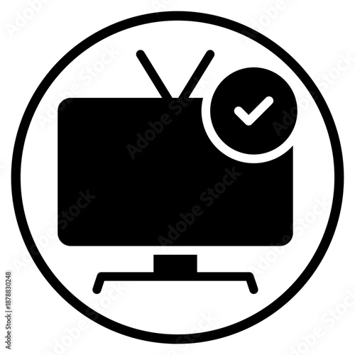 smart tv glyph icon
