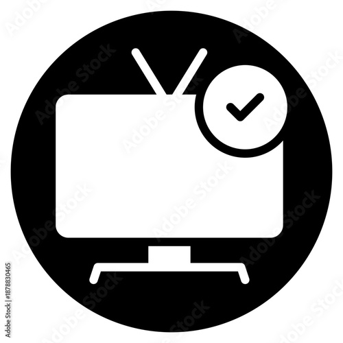 smart tv glyph icon
