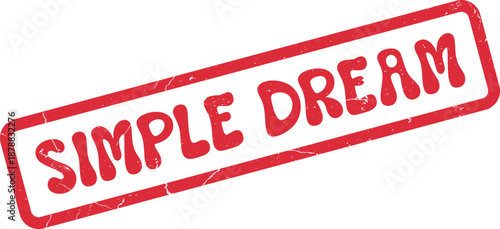 Red Simple Dream Grunge Stamp Perfect for Inspirational Message and Motivational Design Projects