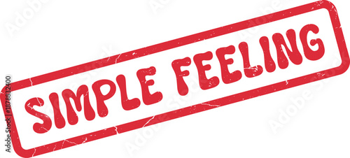 Red Simple Feeling Grunge Stamp Ideal for Conveying Sentiments Visually