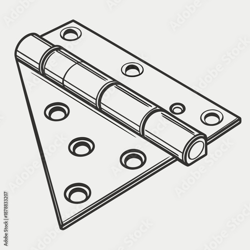 Metal door hinge