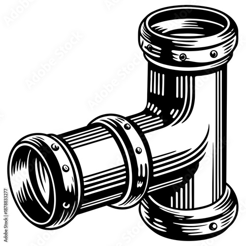 Industrial pipe junction