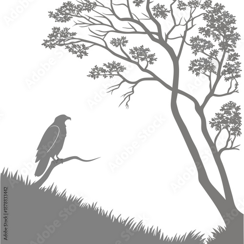 Bird perched on branch