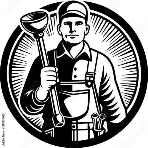 Illustrated portrait of a chef