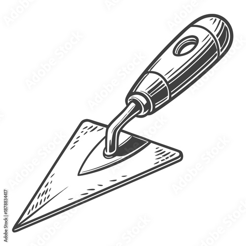 Construction trowel illustration