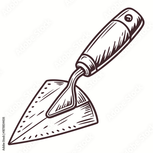 Construction trowel illustration