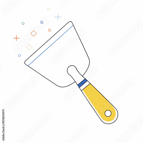 Illustration of a putty knife