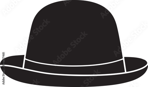 Classic black bowler hat