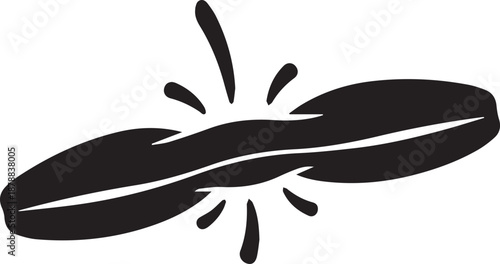 Black and white flying disc