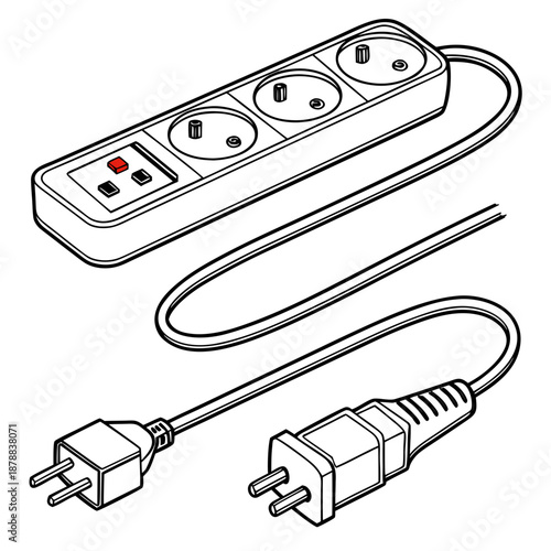 Electric power strip with multiple outlets