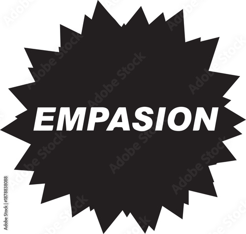 Black starburst with empasion