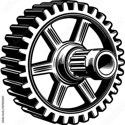 Mechanical gear illustration