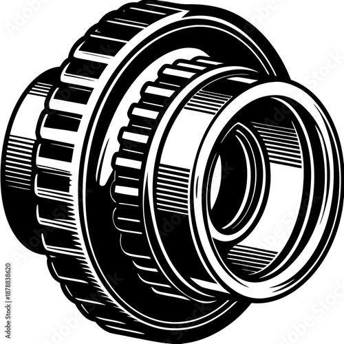 Mechanical gear illustration