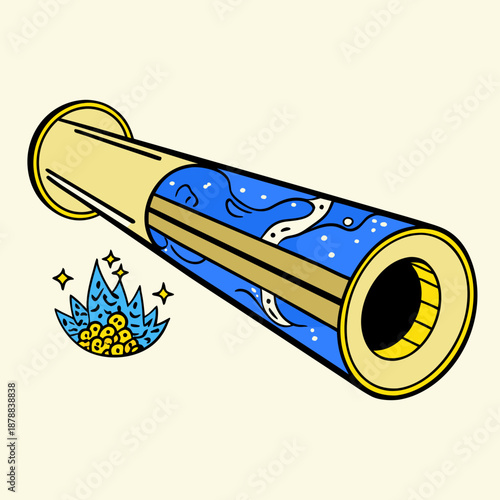 Magical telescope with treasure