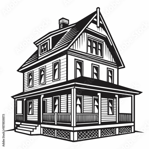 Vintage house illustration