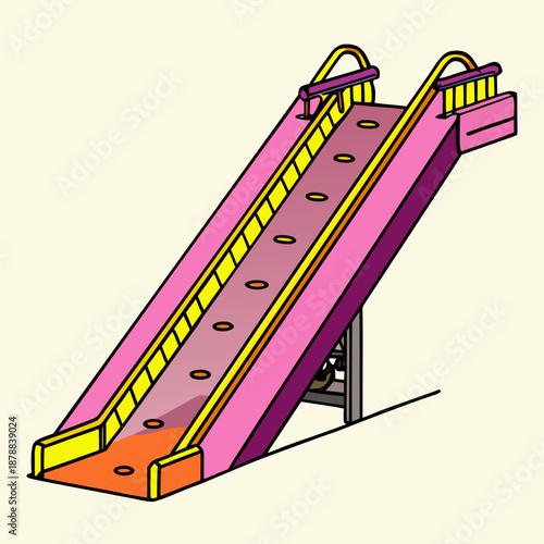 Illustrated escalator