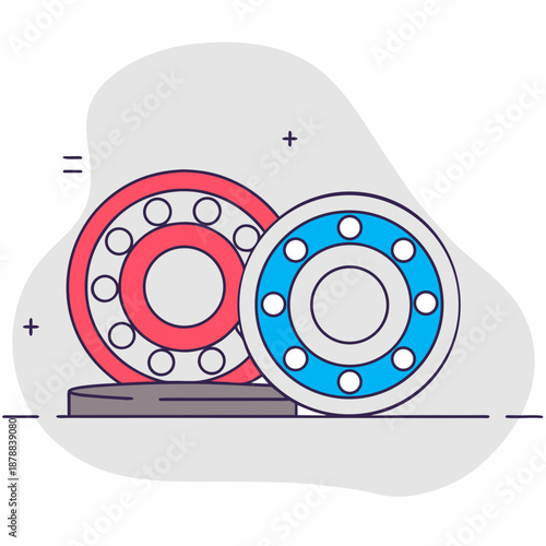 Illustration of mechanical bearings