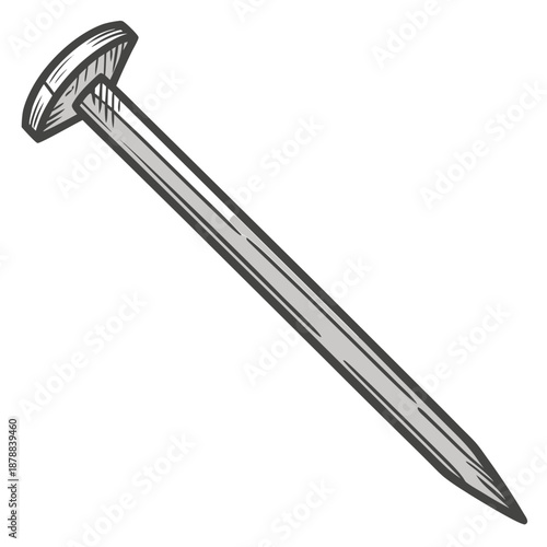 Single nail illustration