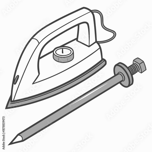 Iron and screwdriver