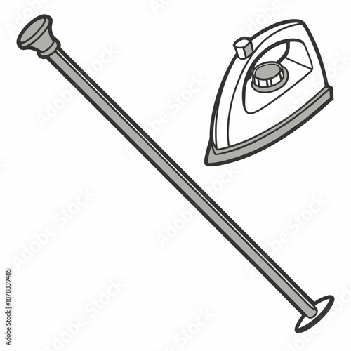 Iron and ironing board